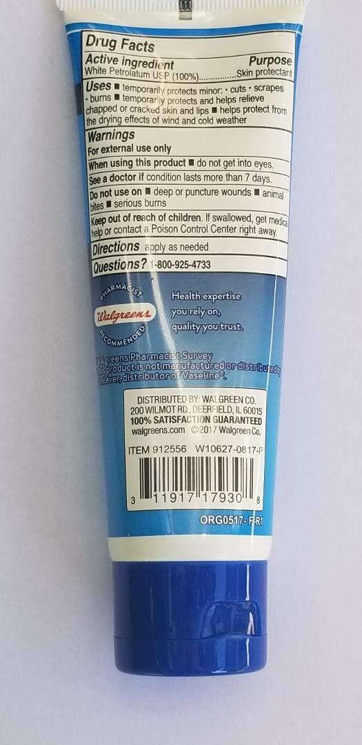 Walgreens Petroleum Jelly Tube Unscented 2.5 oz 2pk - Hydrating Skin Care  Solution | Buy Now with Express International Delivery | GoSupps.com