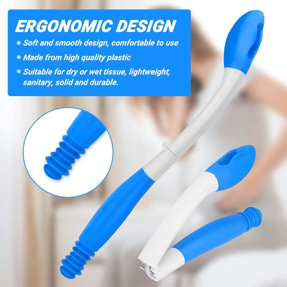 Foldable Toilet Aids for Wiping, Jhua 15.7" Long Reach Comfort Butt