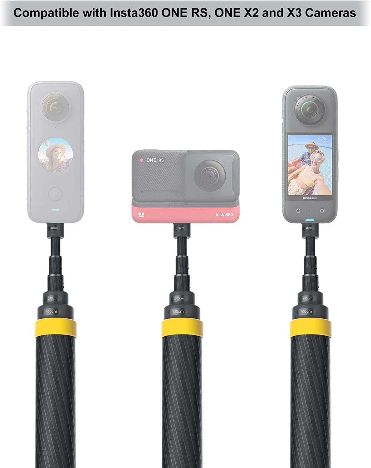 Insta360 3m 9.8ft Extended Edition Selfie Stick for ONE X2, ONE R, ONE X, ONE  Action Camera single