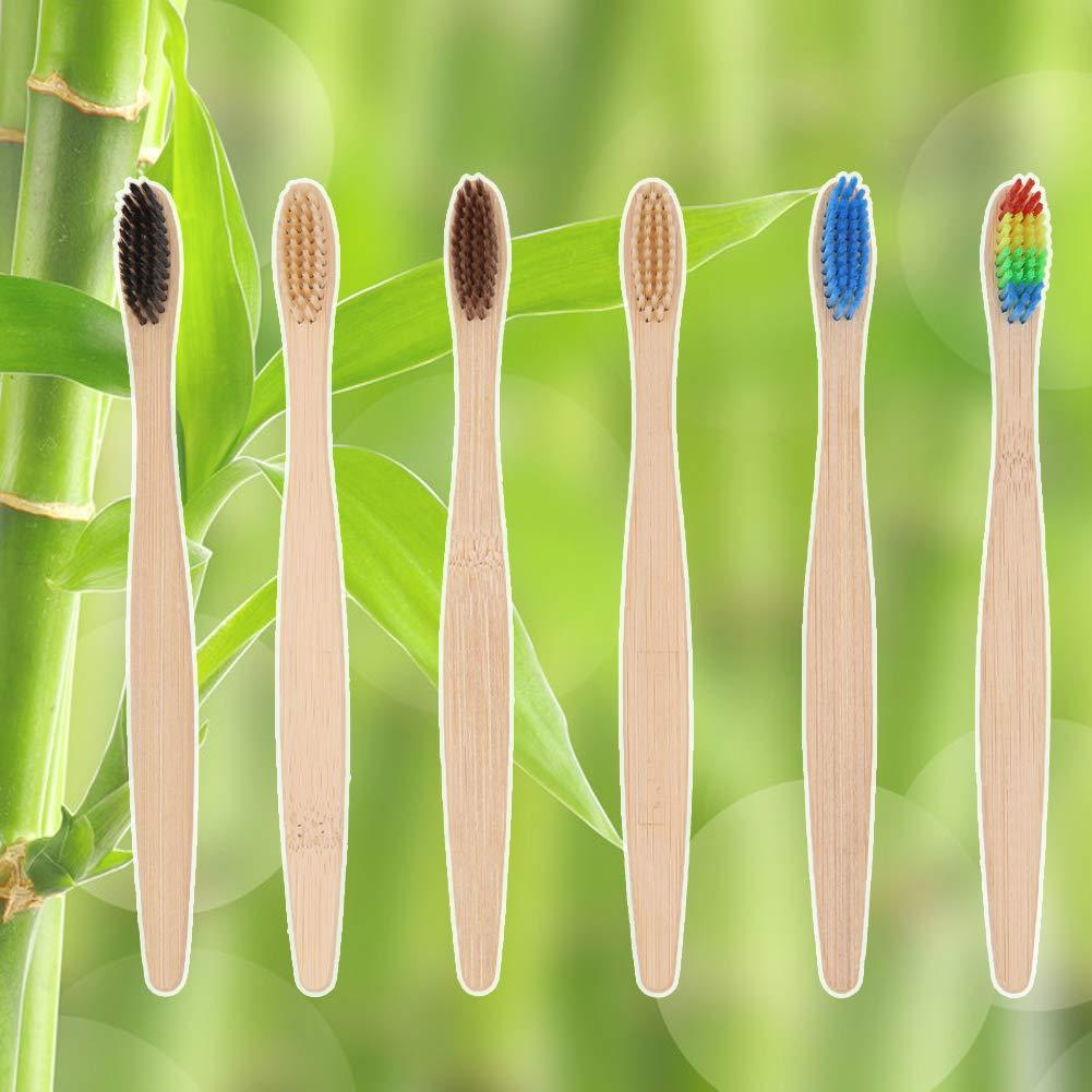 12 Pcs Biodegradable Bamboo Charcoal Toothbrushes EcoFriendly