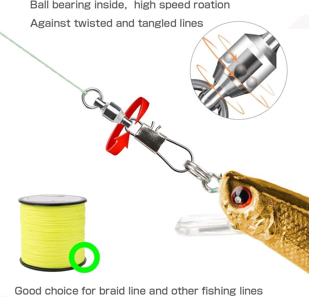 Losa High-Strength Ball Bearing Fishing Snap Swivel Nice Snap with Long  Line Clip Fishing Connector : : Sports, Fitness & Outdoors