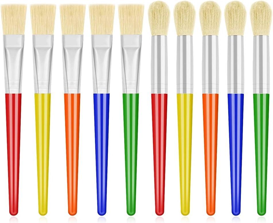 Paint Brushes Anezus 30 Kids Paint Brushes Bulk Children Paint Brushes Set  with Jumbo Round Watercolor Paint Brush and Large Flat Craft Paint Brushes