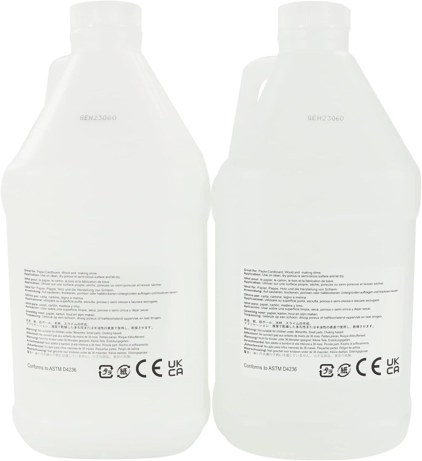 Basics 1/2 Gallon Clear Glue and 1/2 Gallon White Glue 2