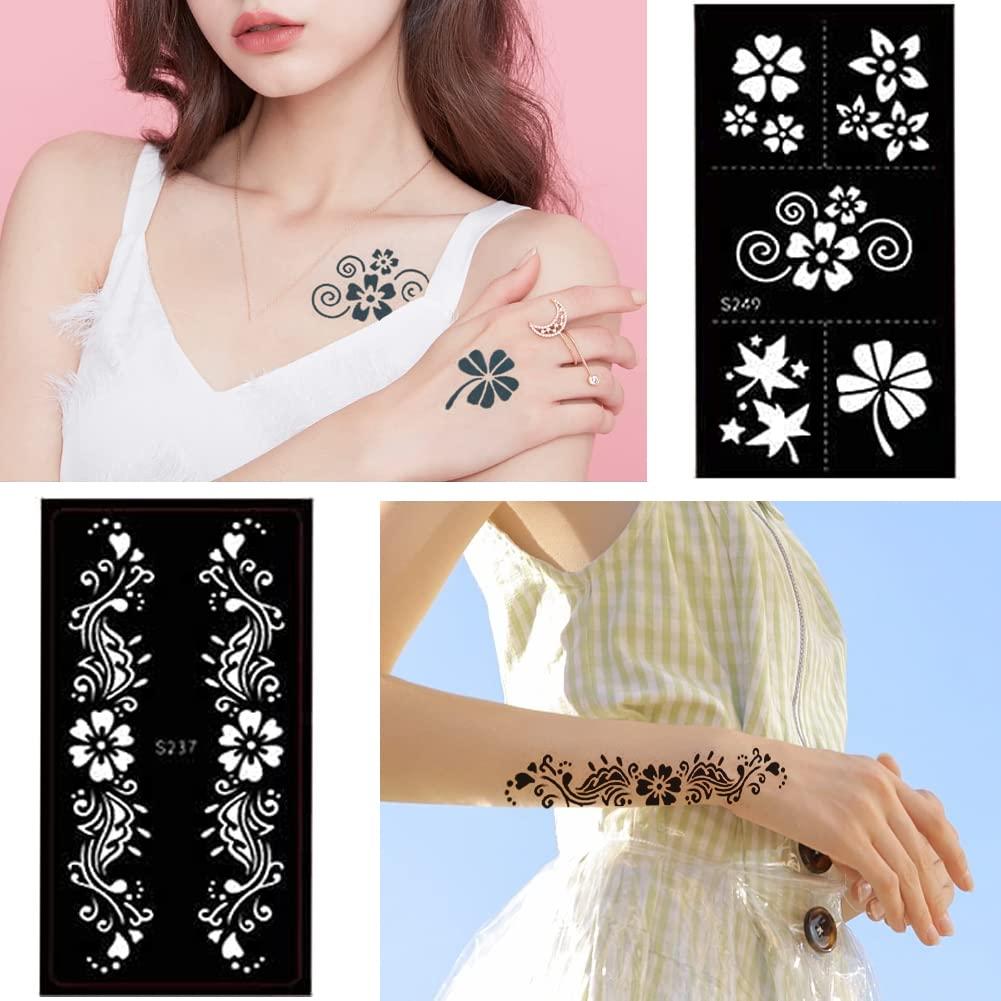 Stencils for Henna Tattoos/Temporary Tattoo Templets Set of 20 Sheets