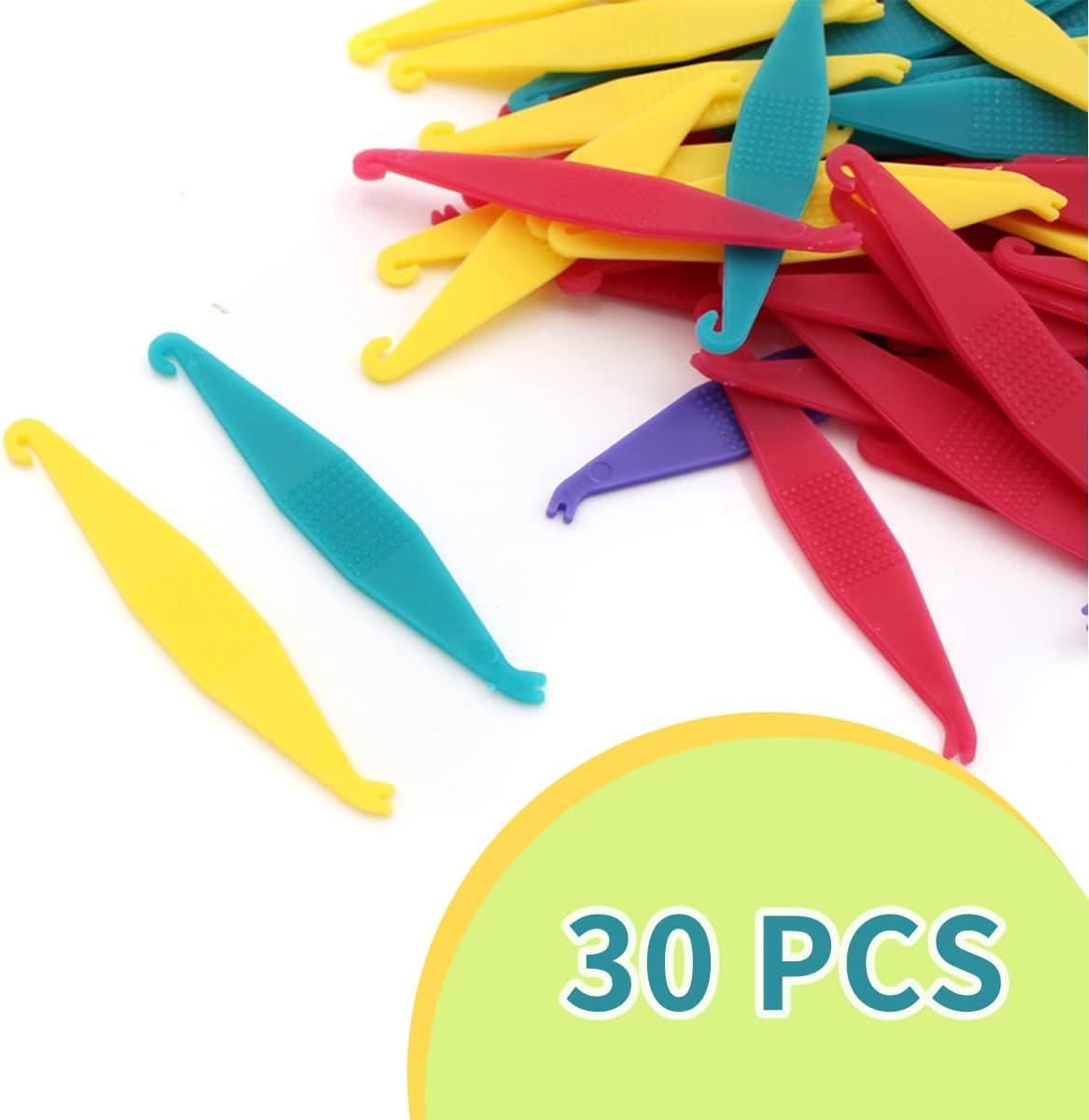 30 Pcs Multicolored Dental Elastic Rubber Bands Placers for Braces