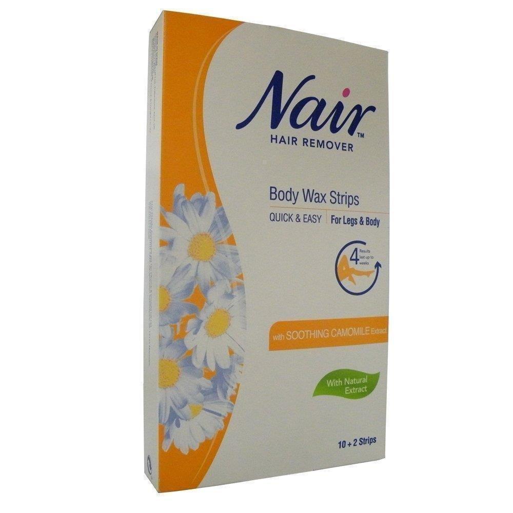 Nair Body Wax Strips 12 Quick & Easy Hair Removal at Home Buy Now