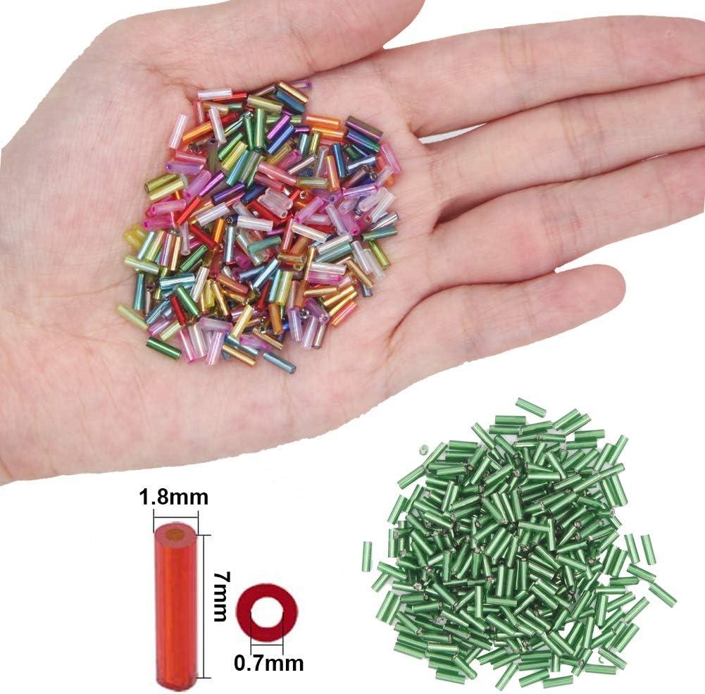 EuTengHao 14400pcs Glass Seed Beads Small Craft Beads for DIY Bracelet Necklaces Crafting Jewelry Making Supplies with Two