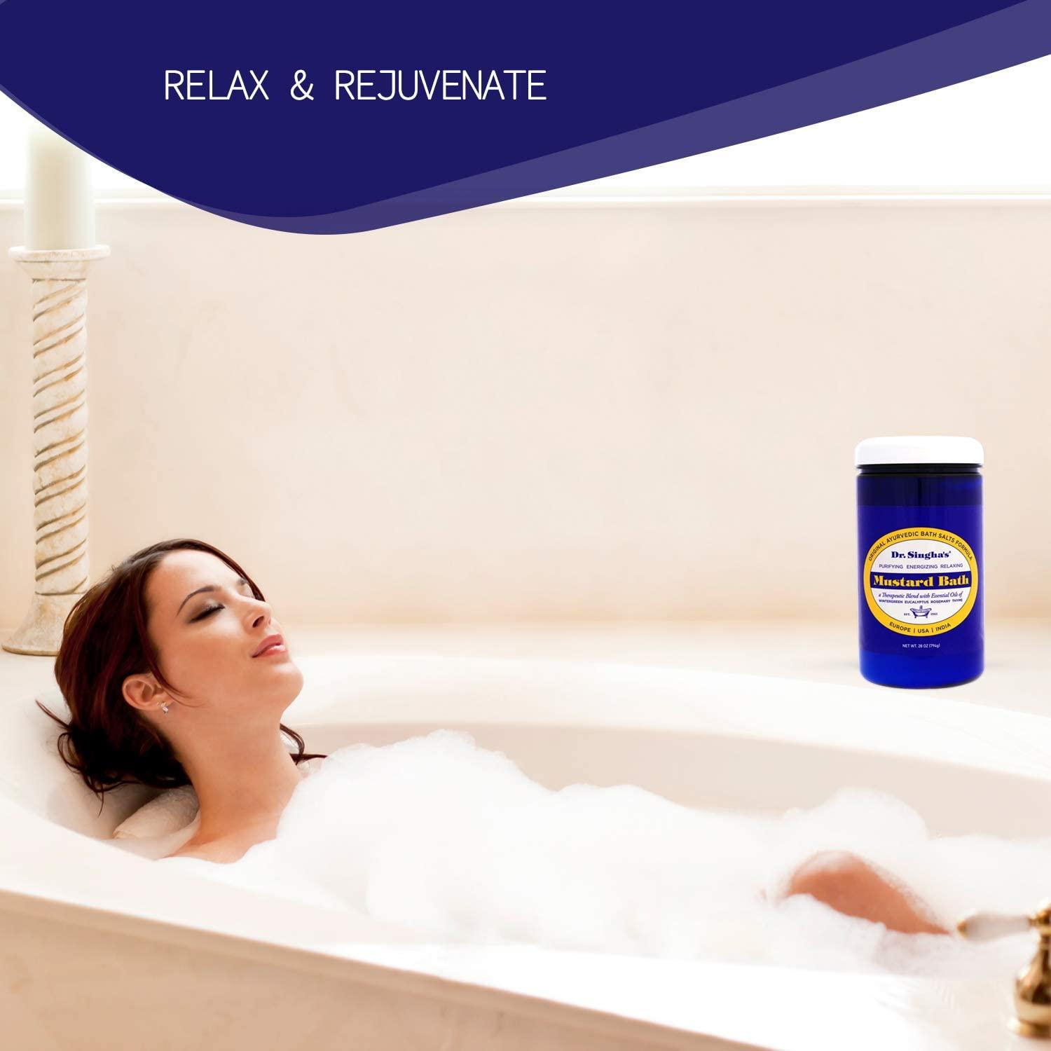 Dr. Singha's Mustard Bath Salts, Therapeutic Bath Detox, 28 Ounce