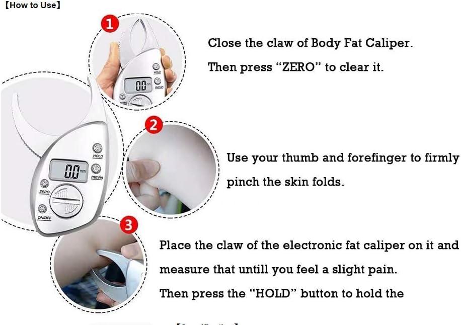 Feadem Body Fat Caliper, Digital Body Fat Caliper Skinfold Caliper LCD