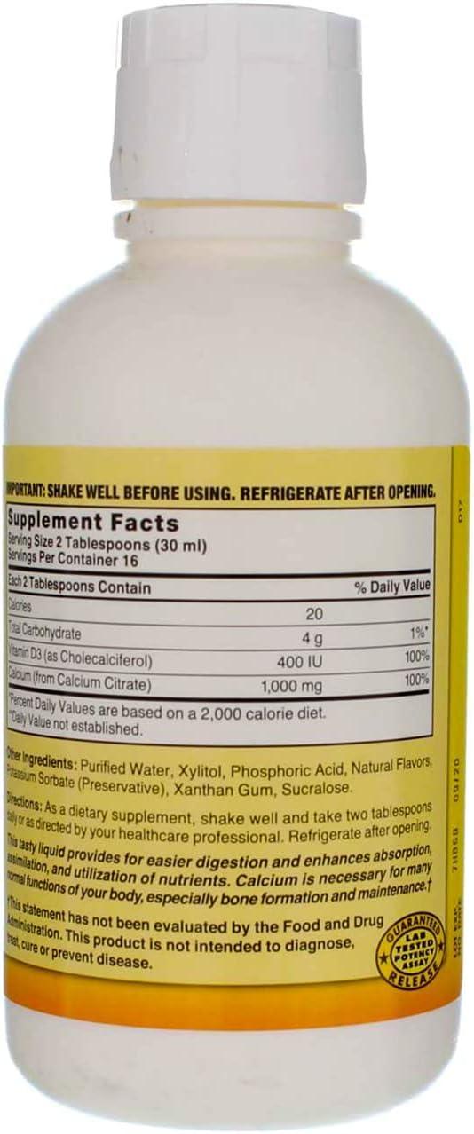 Liquid Calcium Citrate 1000mg with D3 16 fl oz Liquid Blueberry