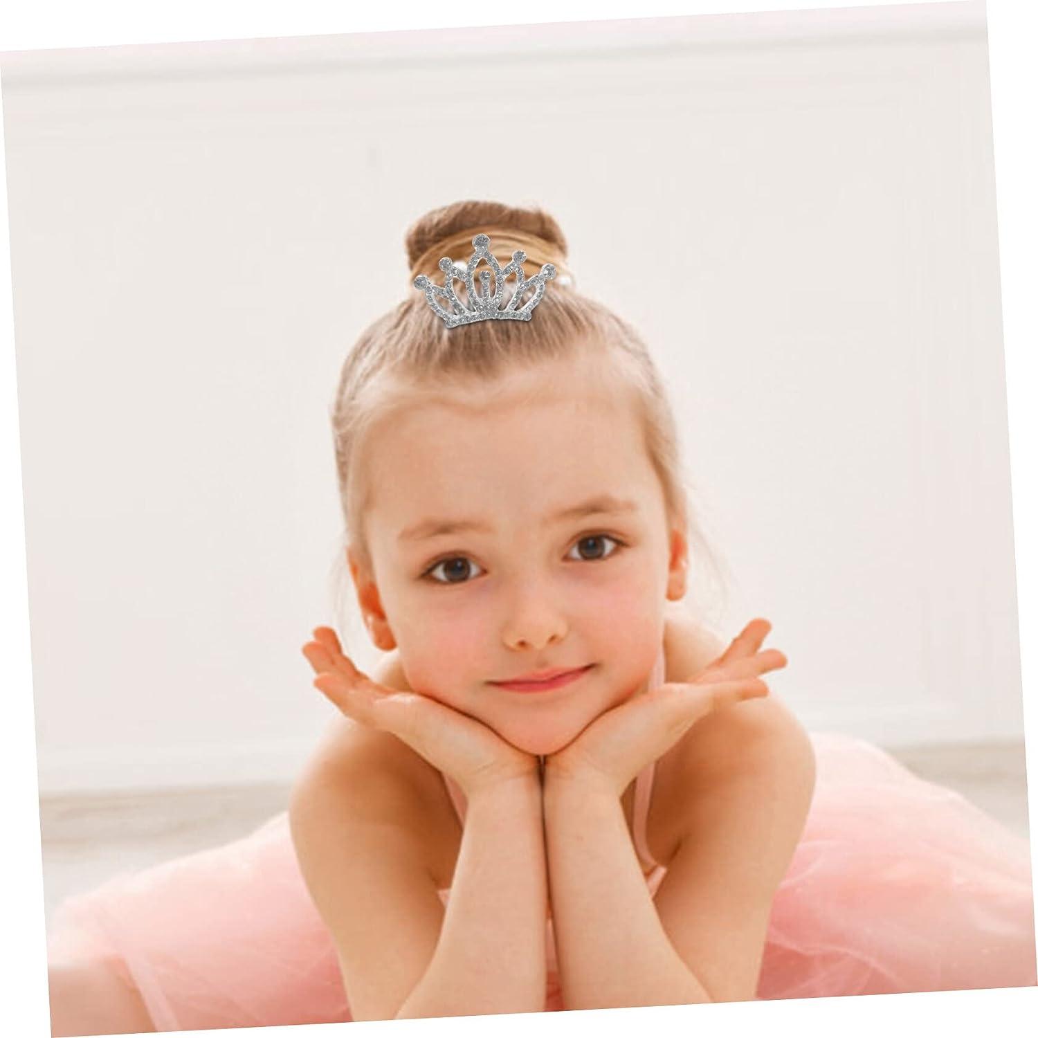 Minkissy 4pcs Crown Comb Hair Clips Medium Girl Hair Clips Combs For Kids Cute Tiaras Small Rhinestone Tiara Mini Rhinestone Mini Tiara Crowns For Little Girls Kids Party Headdress Silver | Best - View #2