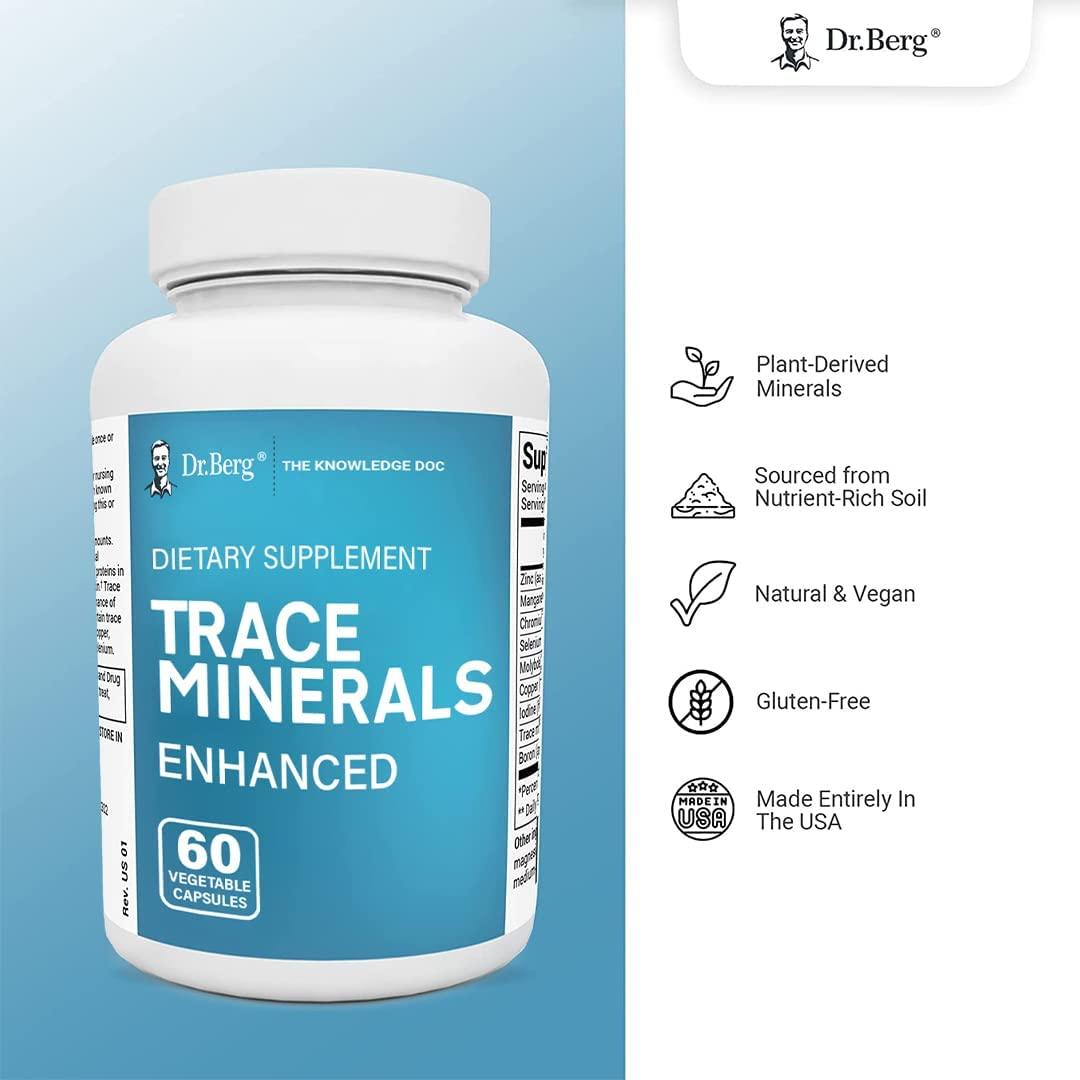 Dr. Berg's Trace Minerals Enhanced Complex Complete with 70+ Nutrient