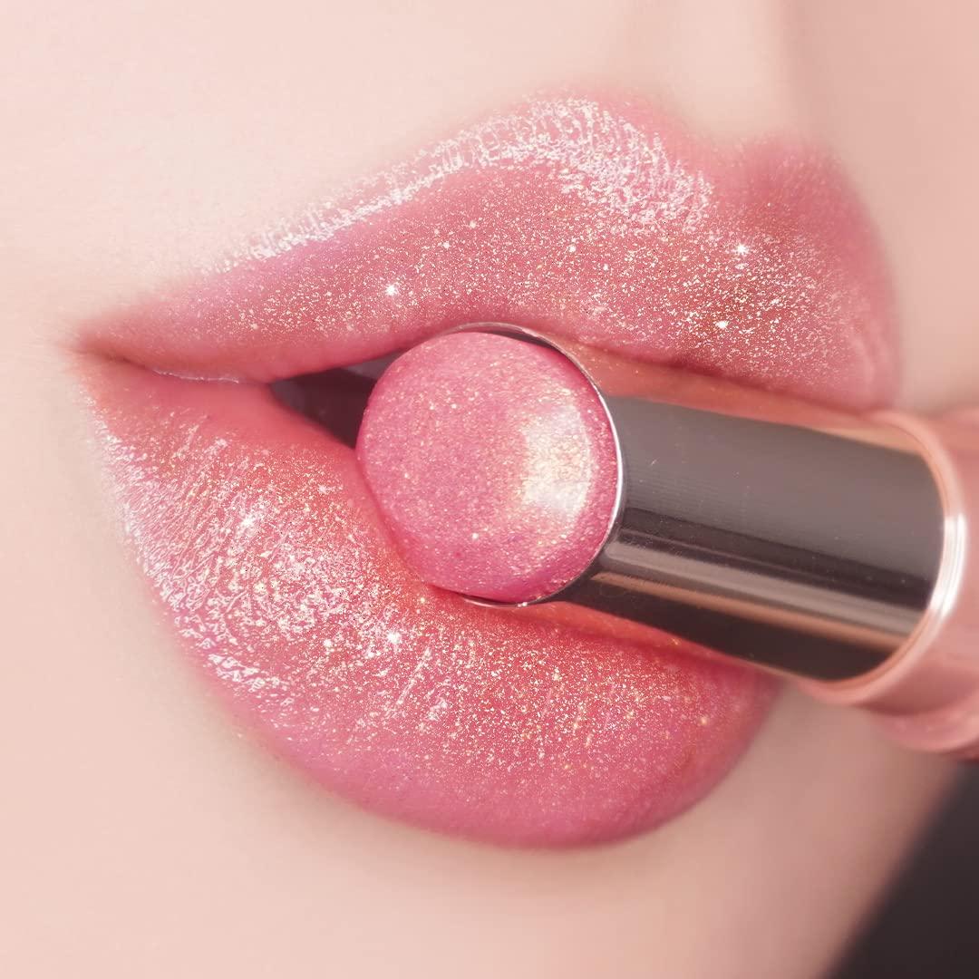 AMTS x True Beauty Glitter Lip Balm Stick Pearl Shimmering Lip Makeup