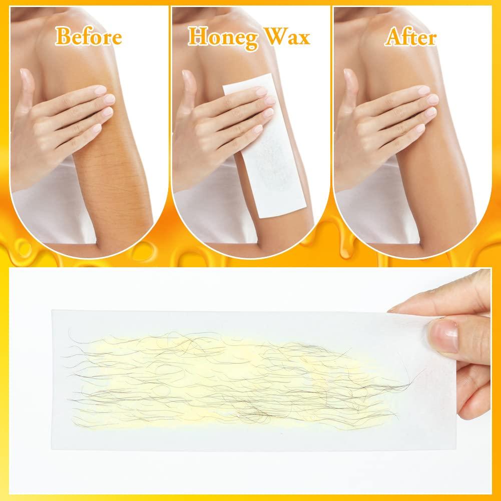 Honey Roll On Wax,Depilatory Wax Roller Refill, Roller Waxing Kit, Hair Removal Wax Soft Wax