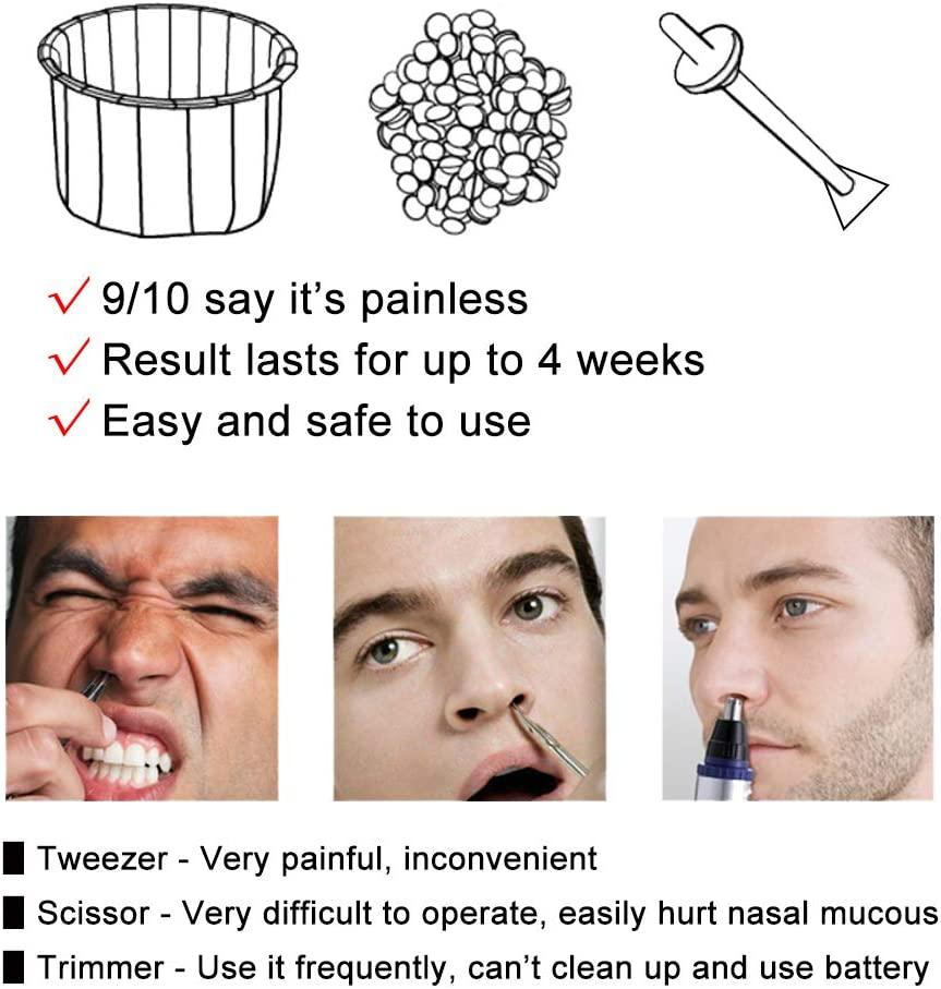 Nose Hair Wax, Nose Waxing Kit for Men & Women (50g/1.67oz Nose Wax