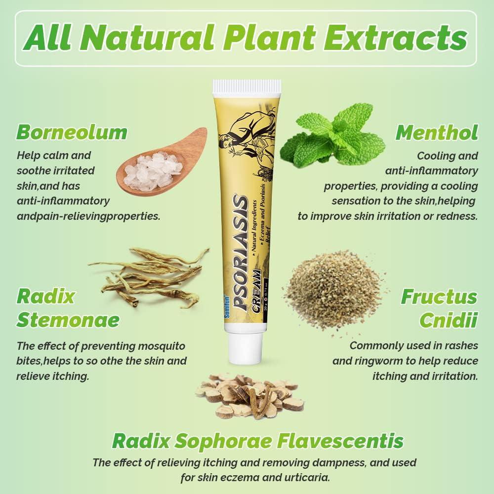 Sumifun 4 Counts Eczema Psoriasis Cream Psoriasis Care Cream Relief