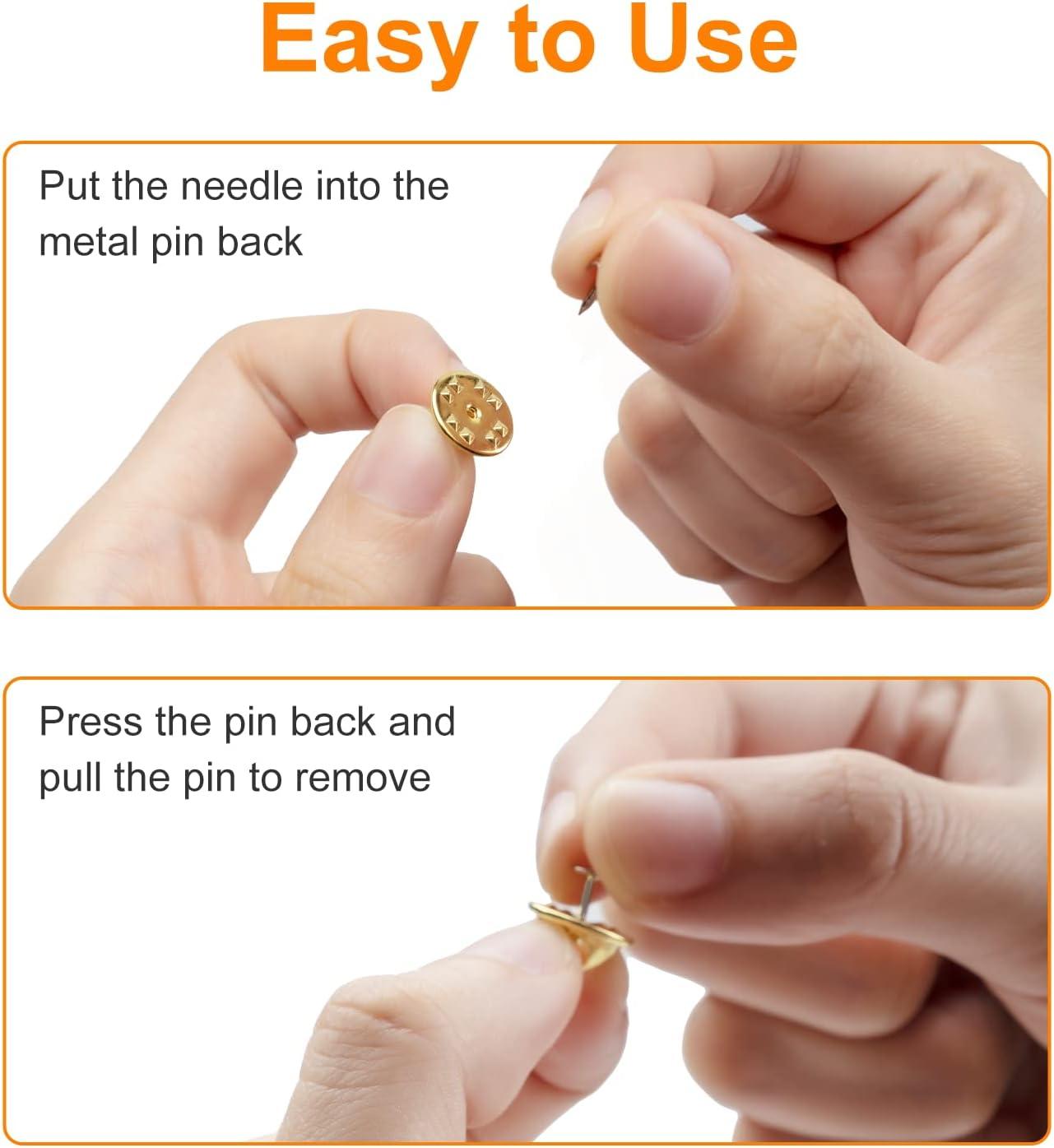 5 Metal Locking Pin Backs – REPPIN PINS