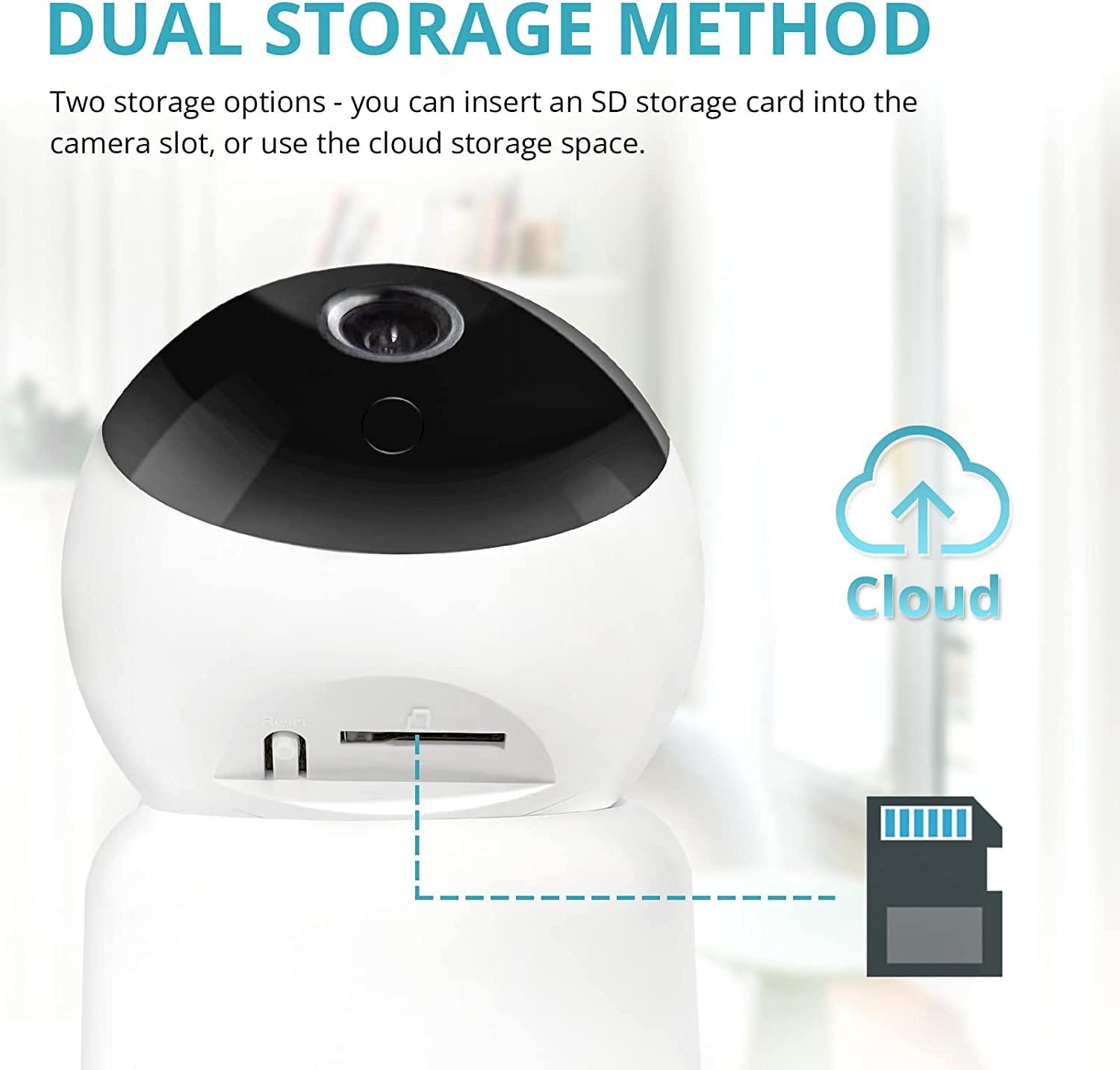 Cámara de seguridad de 2 K, 5 GHz y 2.4 GHz, inalámbrica para interiores,  compatible con Alexa y Google Home Pet Dog Home Baby Camera con aplicación