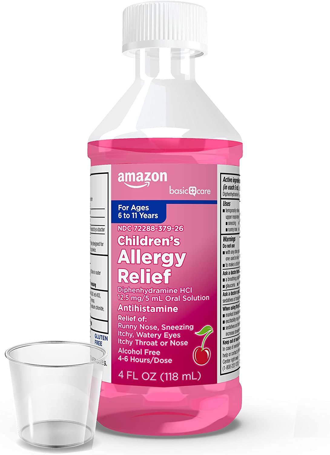 Amazon Basic Care Children's Allergy Relief Liquid Medicine with