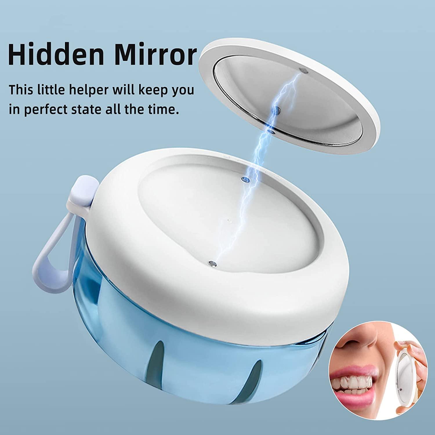 Leak Proof Denture Cup Kit Portable Retainer Case Perfect for Travel