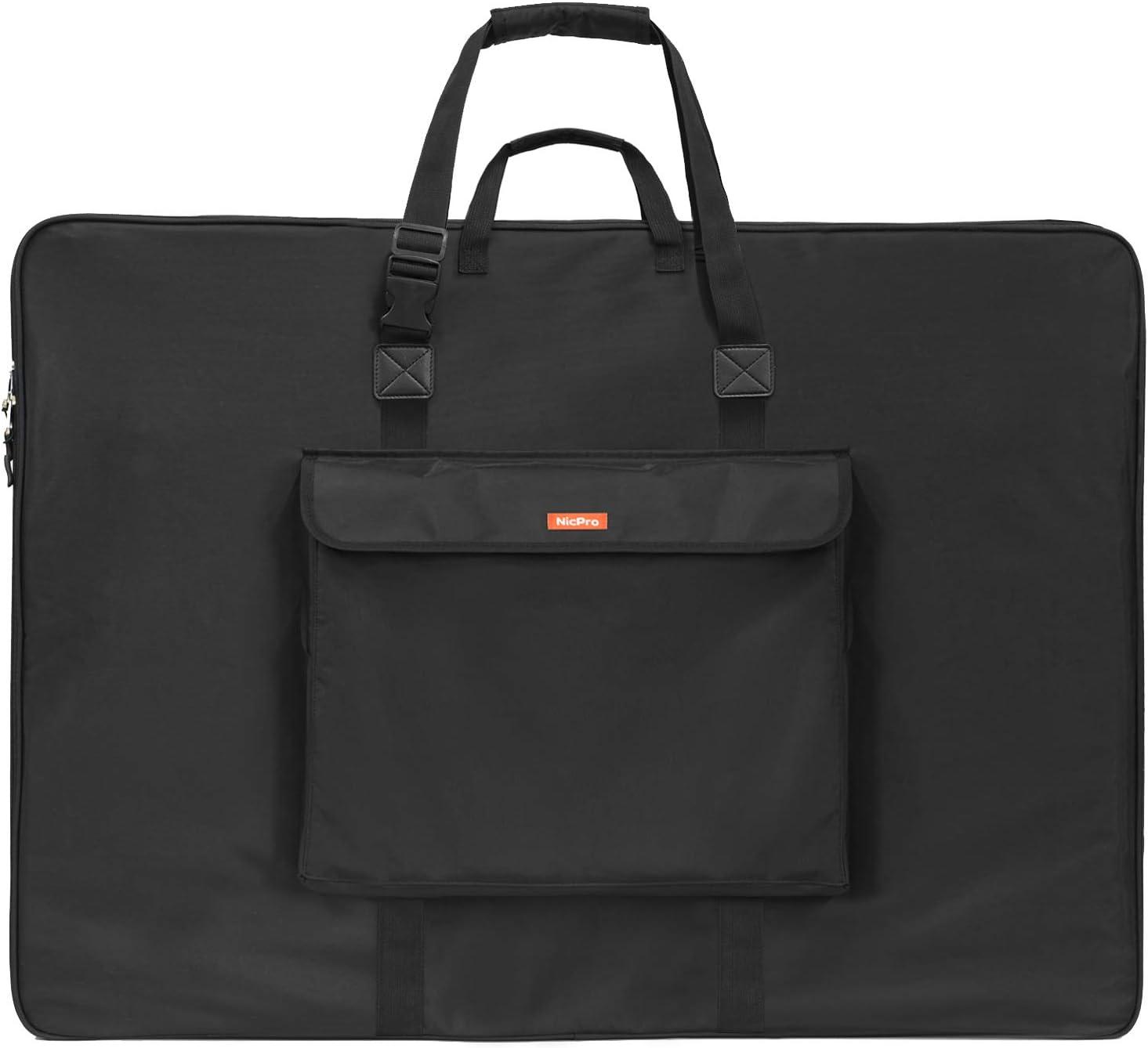 Nicpro Large Art Portfolio Bag 35x43 Inches Waterproof Nylon Storage