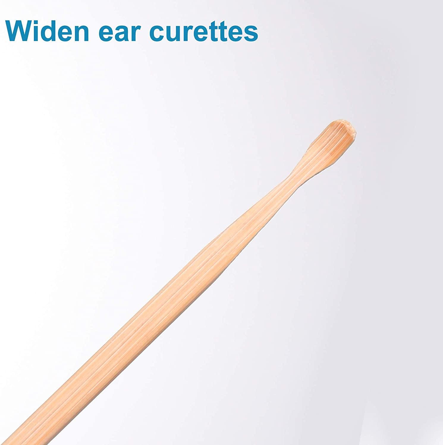 10pcs Bamboo Ear Pick Ear Cleaner Ear Spoon Earwax Curette Remover