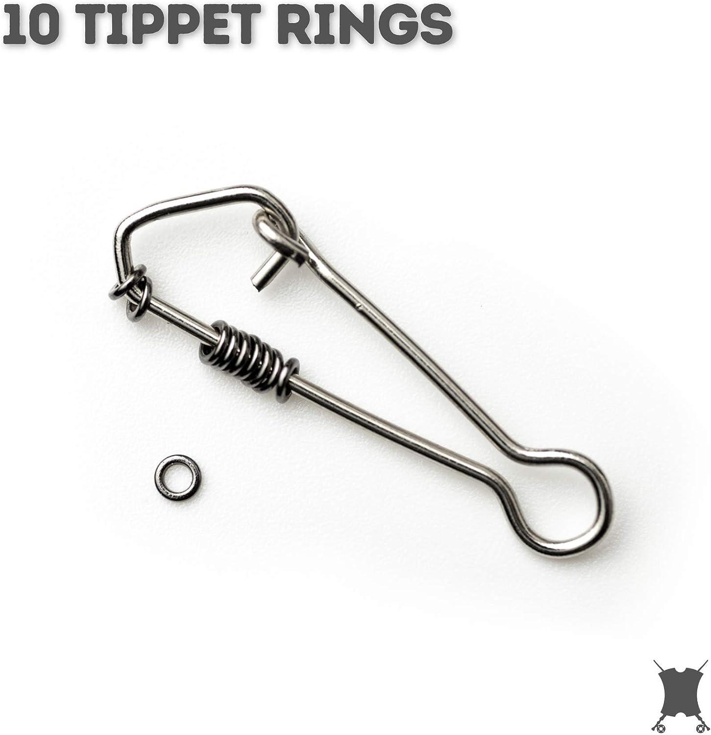 Tippet Rings 10 Pack 2mm Lightweight Trout Leader and Fly Fishing