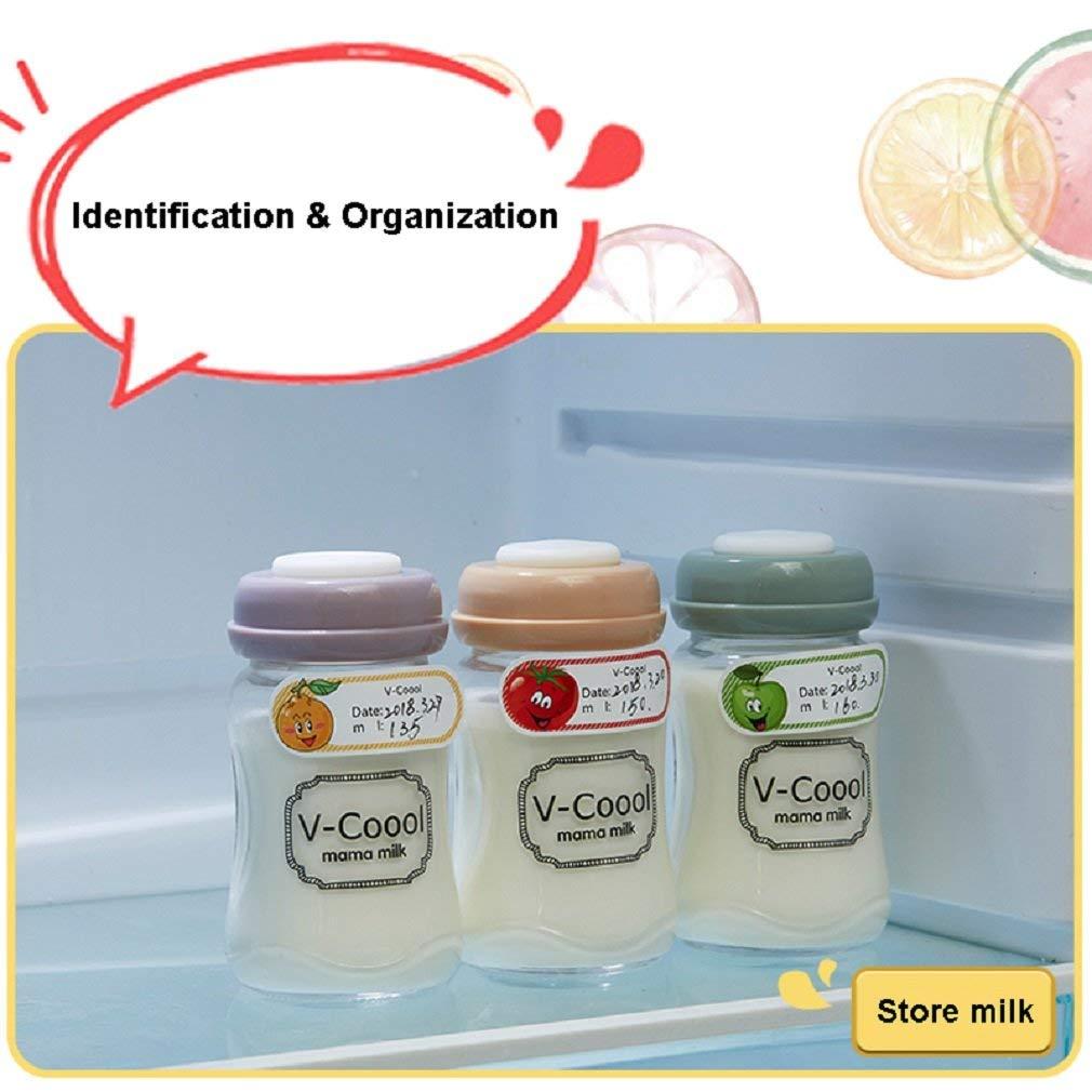 400pcs Bottle Labels Animals Name and Date Label for Daycare or Kitchen