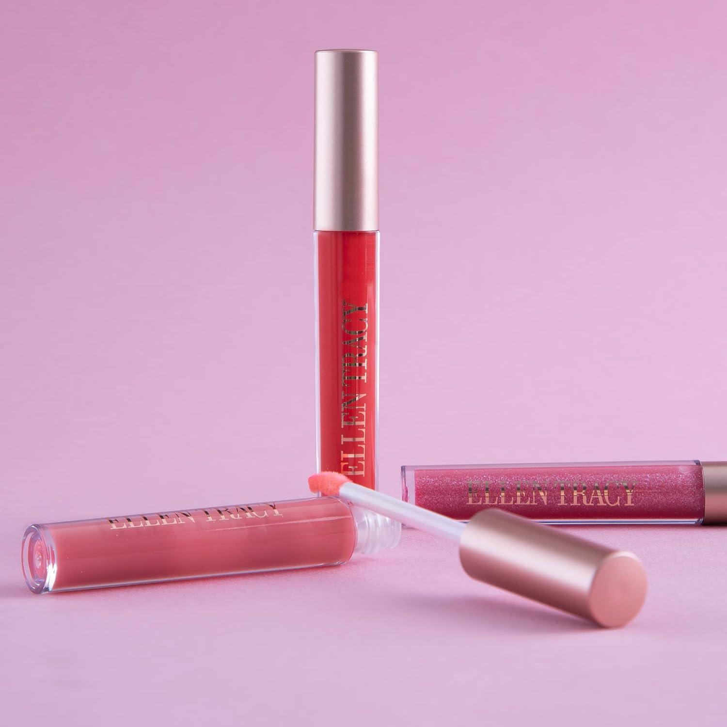 Enchante Ellen Tracy Lip Gloss Collection Bold to Neutral Shades (5