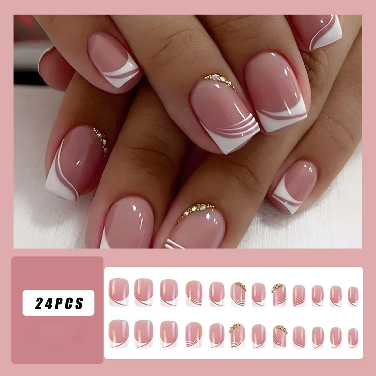 how to easily create micro french tips on short nails 🫧✨ products use... |  nails | TikTok