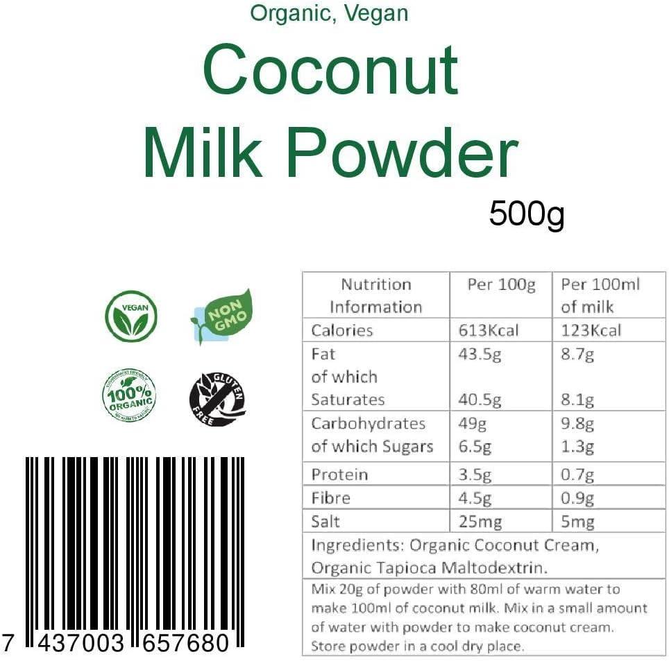 yourhealthstore Vegan Coconut Milk Powder 500g No Added Glucose Syrup