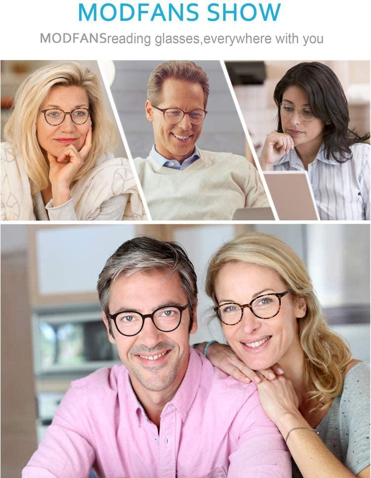 Women Reading Glasses 4Pack Large Round Frame Readers Spring Hinges