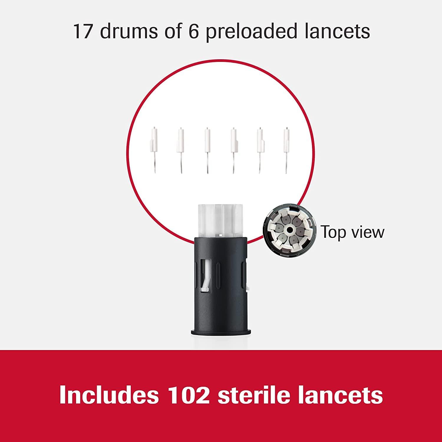 AccuChek FastClix Lancets Pack of 102 for Diabetic Blood Glucose Testing