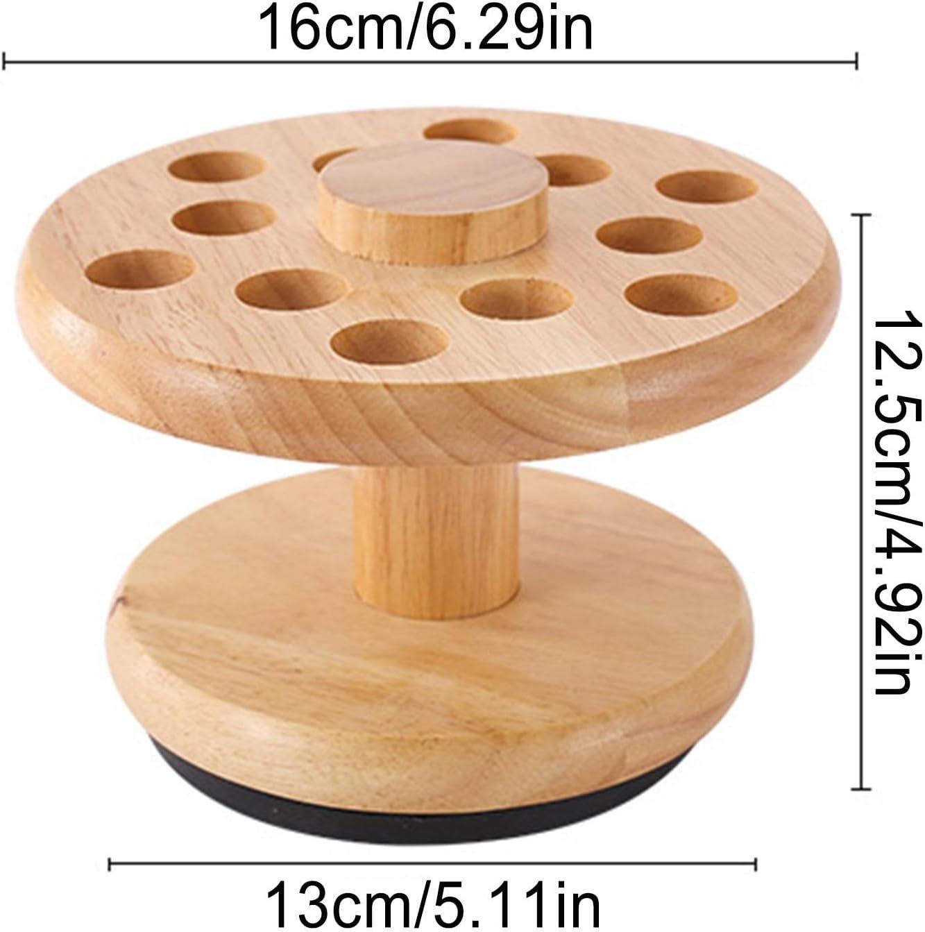 Fiakup Wooden Scissor Rack - Rotating Salon Scissors Holder | 12 Holes ...