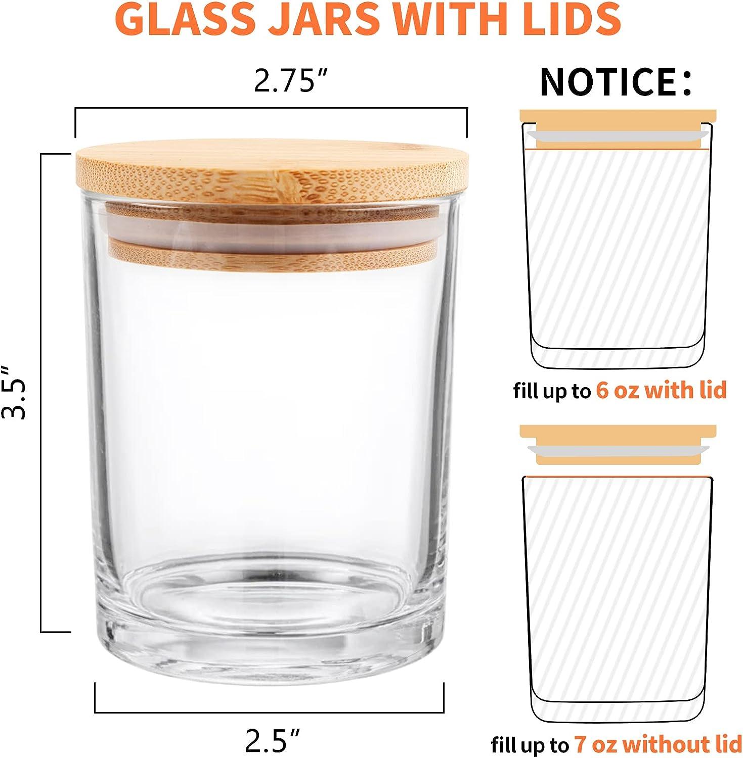  SUPMIND 15 Pack Candle Glass Jars- 7oz Frosted Amber