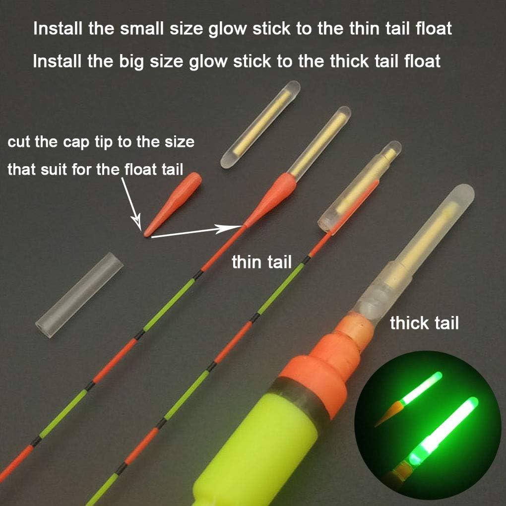QualyQualy Fishing Glow Sticks for Bobbers, Fishing Bobber Lights, Fishing  Rod Bell Alarm Lights, Bobber Glow Sticks 4.5X37mm 50 Packs