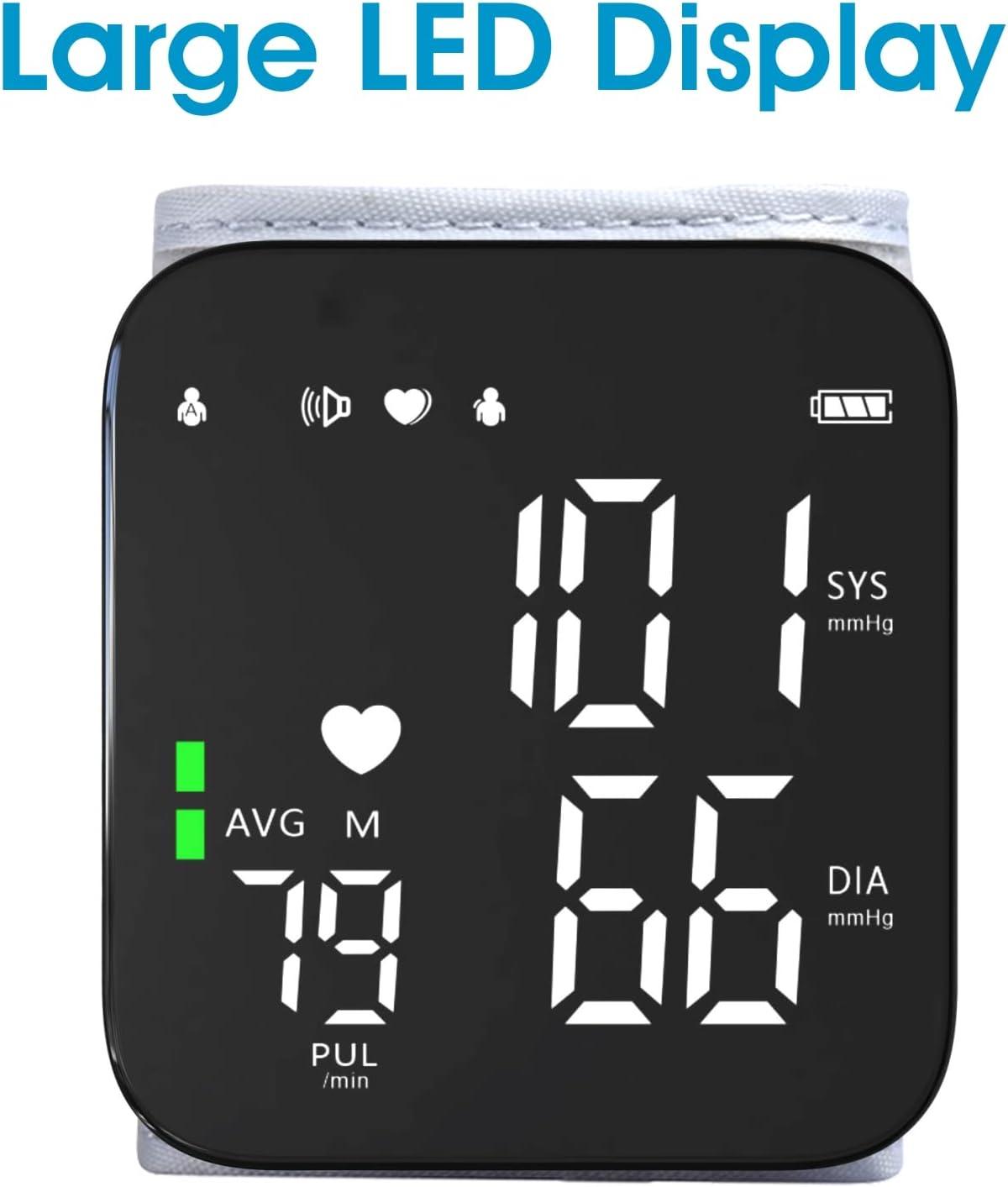 Portable Wrist Blood Pressure Monitor Voice Automatic Digital