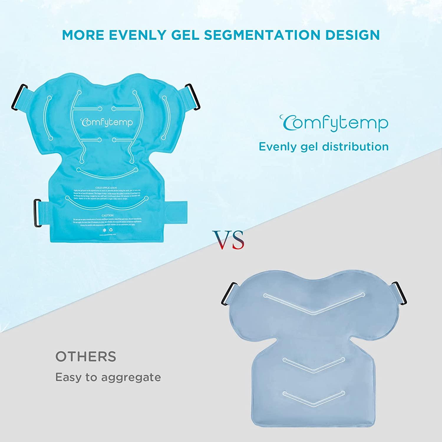 Comfytemp Shoulder Ice Pack Rotator Cuff Cold Therapy, Reusable Shoulder Wrap Large Gel Ice