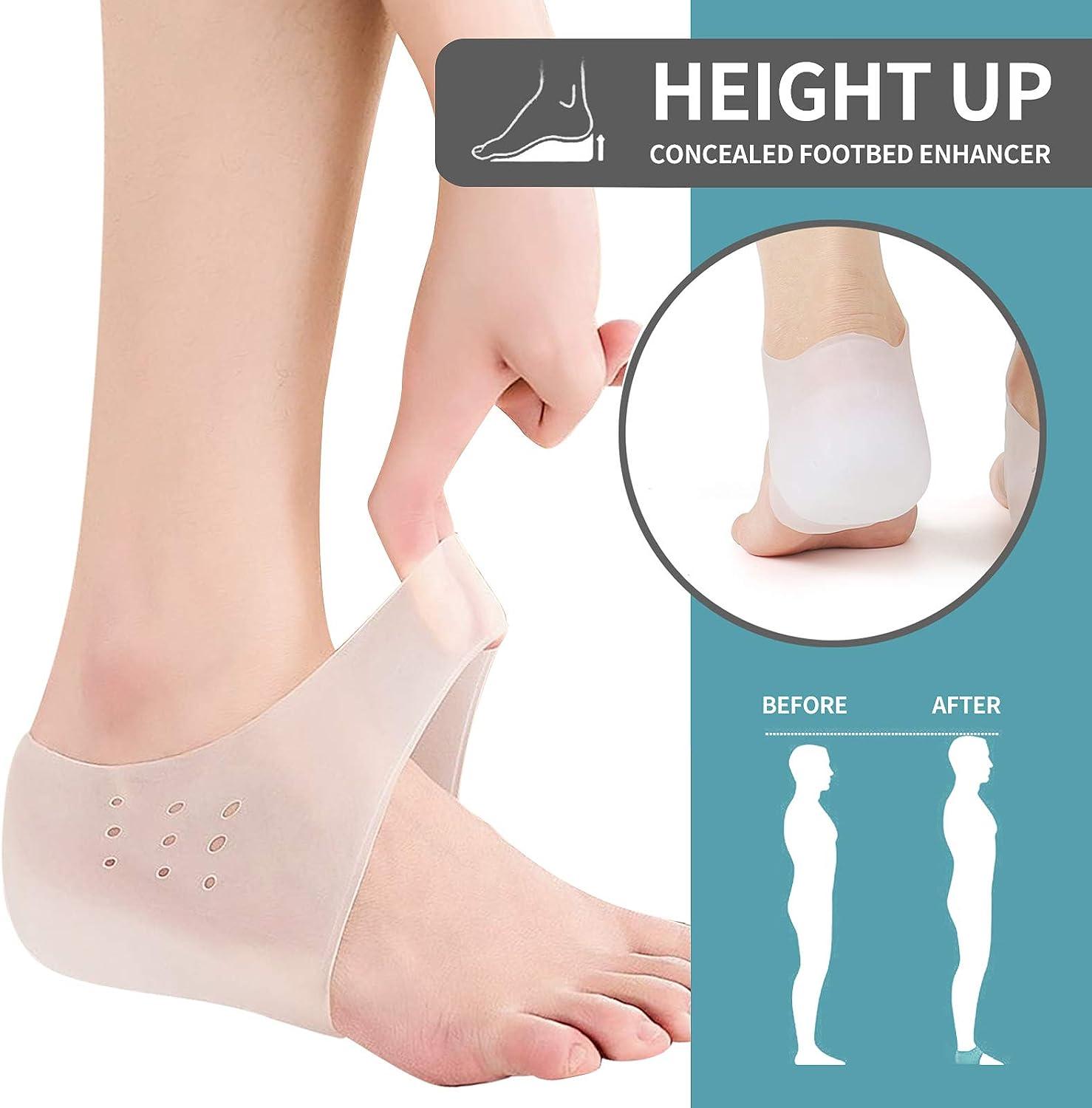 Invisible Height Increase Concealed Footbed Enhancers Soft Silicone