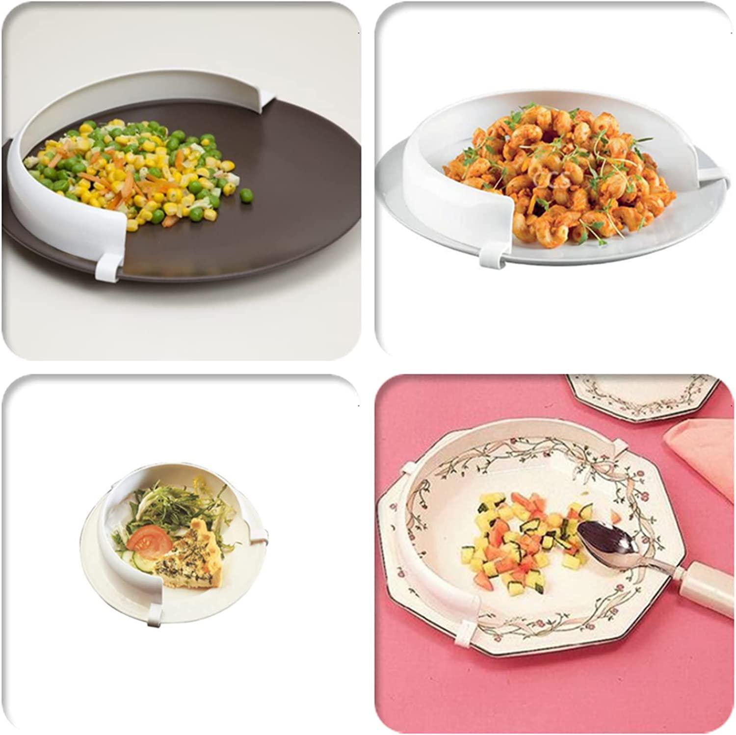 Food Guard for Plates, ClipOn Spill Prevention Eating Aid Assistant