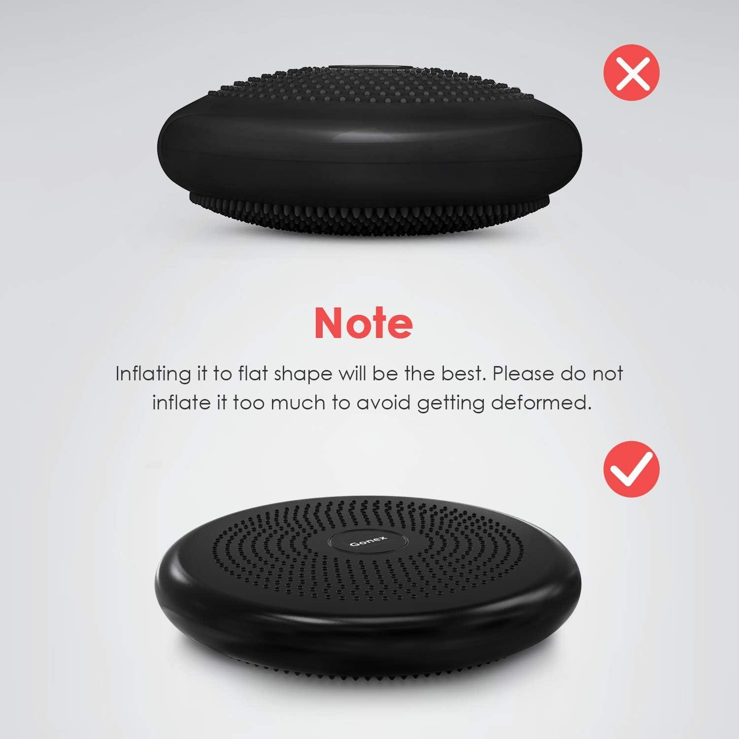 thumbnail image 2 of Inflatable Purple Wobble Cushion Balance Disc Thick Stability Seat Core 2 of 13
