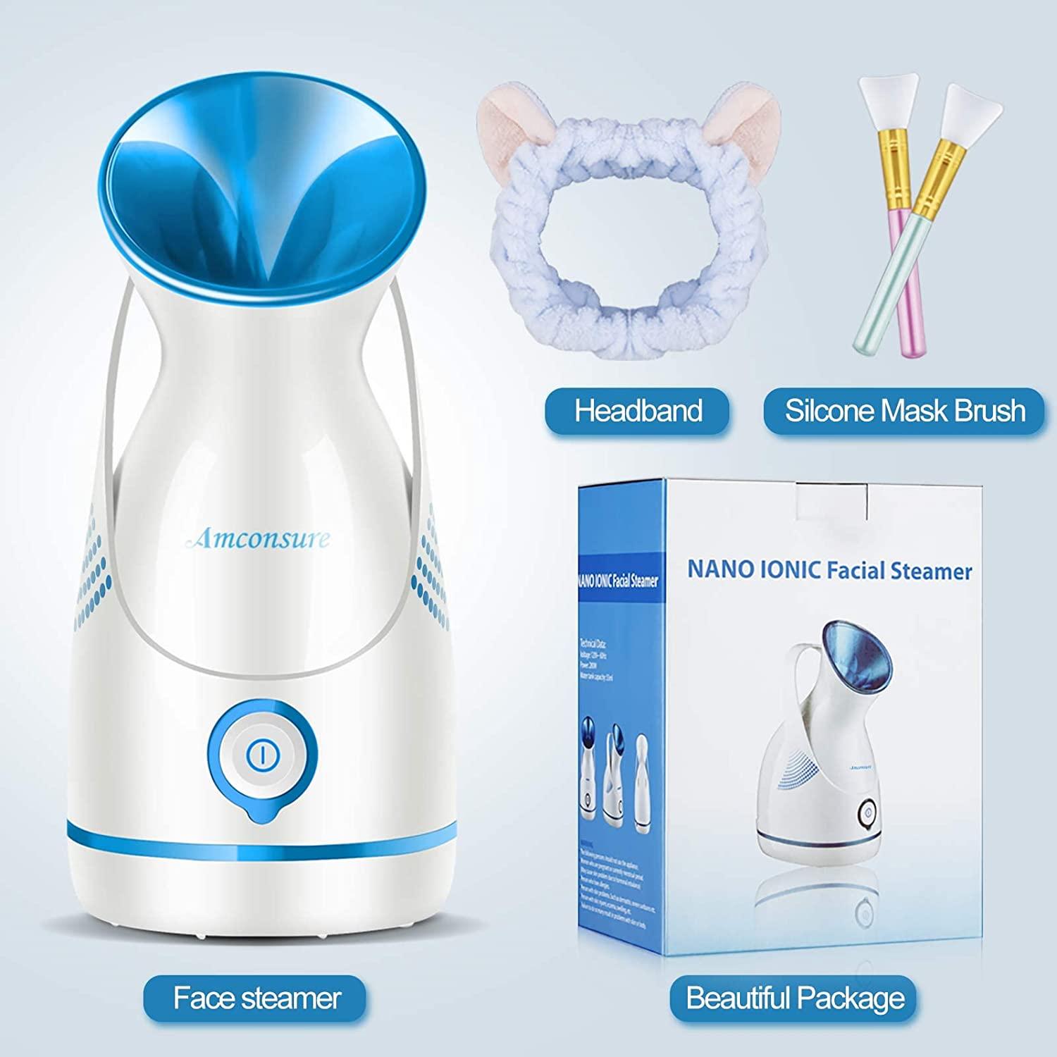 Facial Steamer,Amconsure Face Steamer for Home Facial Deep Cleaning