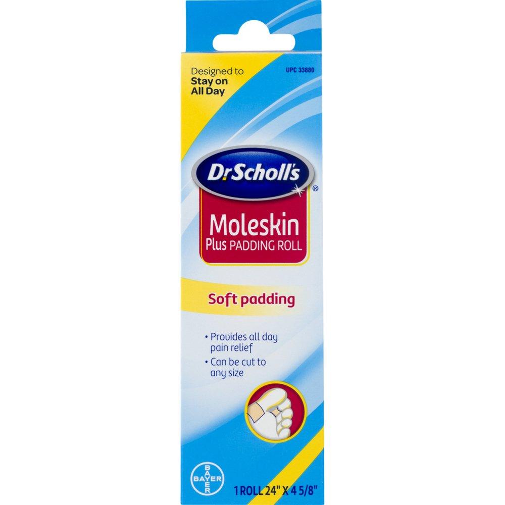 Dr. Scholl's Moleskin Plus Padding Roll 1 Each (Pack of 3)