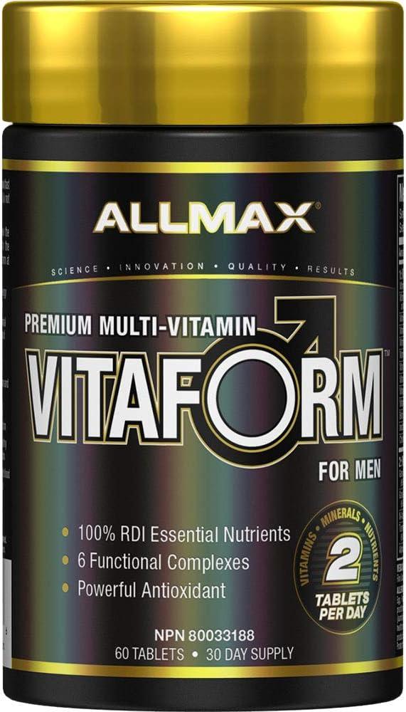 ALLMAX Nutrition ACUTS - Amino Acid Powder Supplement with Taurine L- Carnitine Green & Allmax Nutrition - VITAFORM - Premium - Performance  Multi-Vitamin for Men - 30-day Supply - 60 Count