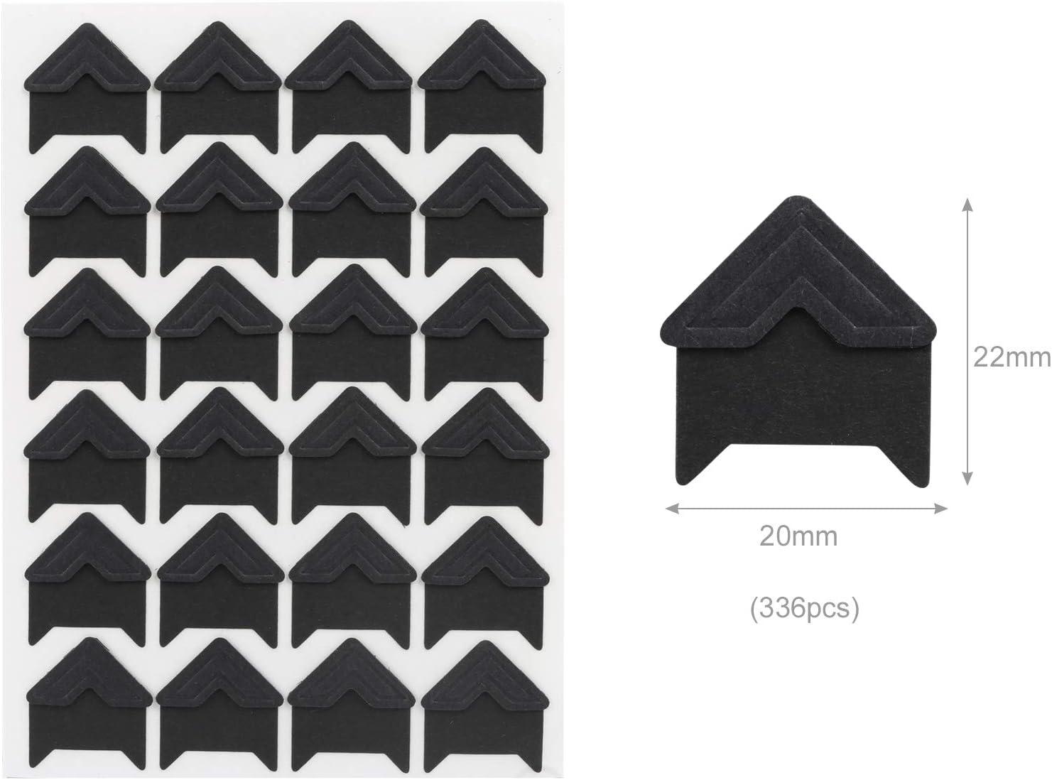 360 Pieces Self Adhesive Photo Corners Naler 15 Sheets Photo Mounting Corners for Scrapbook