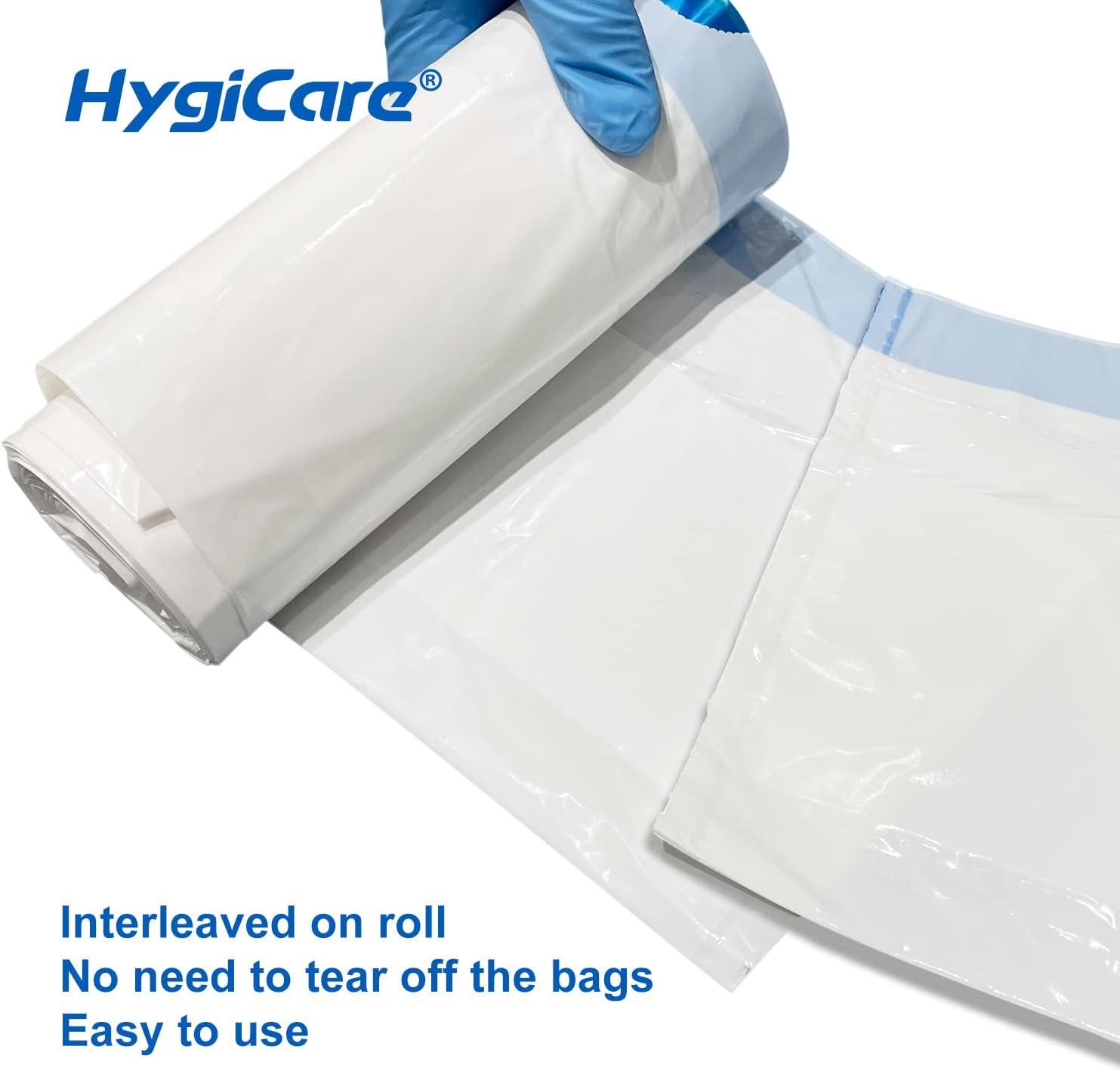 HygiCare Enlarged Bedpan and Commode Liners Value Pack 200 Count