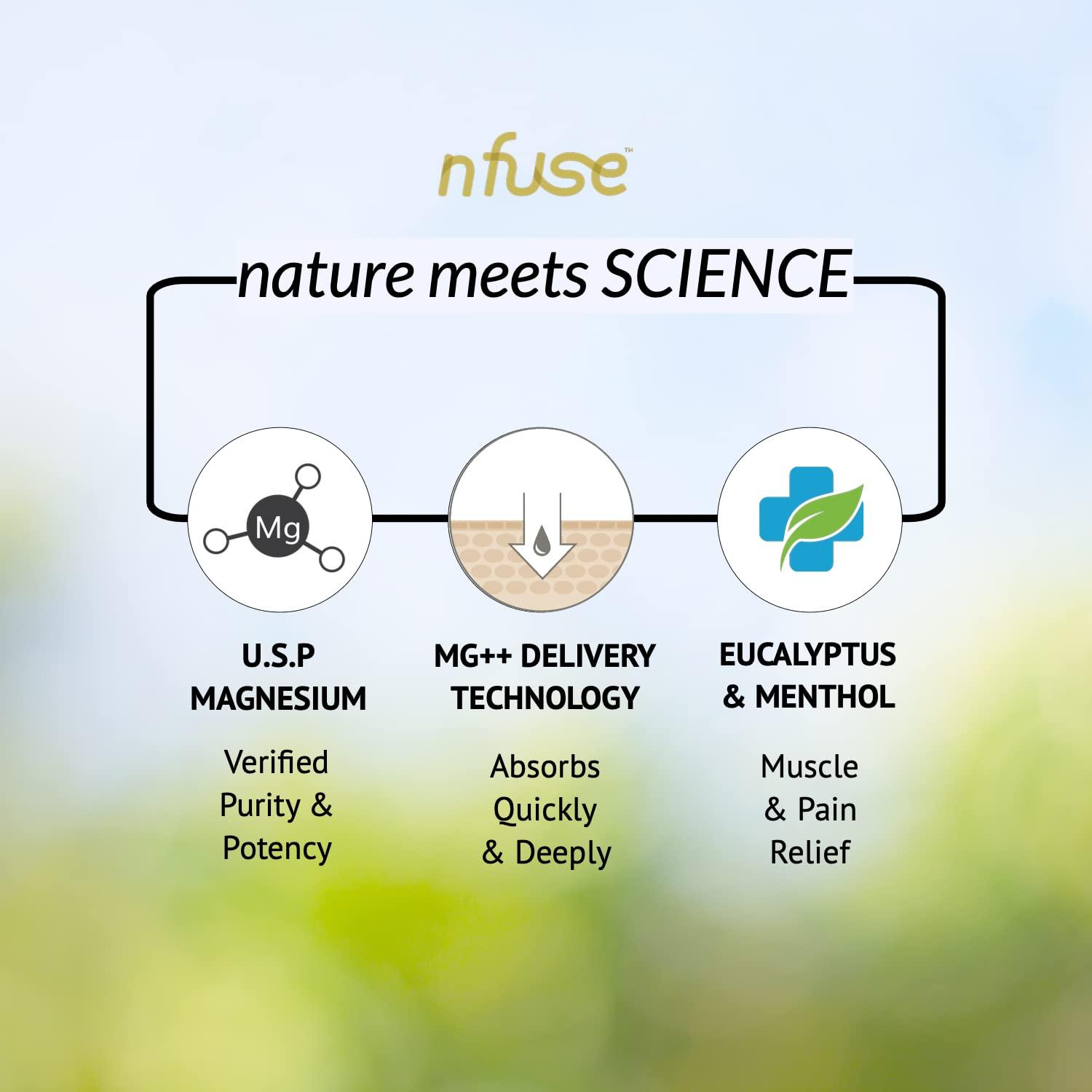 nfuse Topical Magnesium Lotion w/100 Pure Magnesium Chloride USP Grade