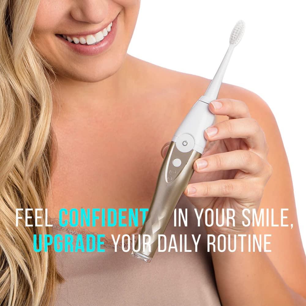 TAO Clean Umma Diamond Sonic Toothbrush Ergonomic, Dual Speed, Gold