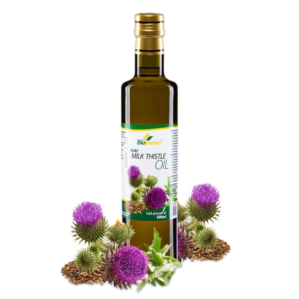 Biopurus Cold Pressed Milk Thistle Seed Oil 500ml Pure and Organic