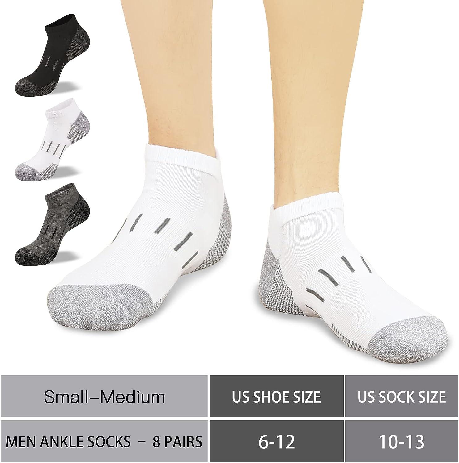 Heatuff Men's Athletic Ankle Socks Moisture Wicking Cushion